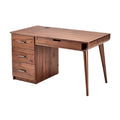 ### Technische titel in het Nederlands: **Eikenhouten bureau met lade en moderne poten**