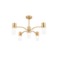 **Verlichting met Moderne Gouden Afwerking en Glasdampers**