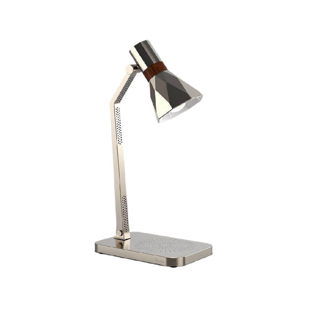 **Moderne bureaulamp met verstelbare arm en metalen afwerking**