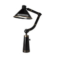**Technische Titel in het Nederlands: Instelbare Zwart Metalen Bureau Lamp met Conische Kap**
