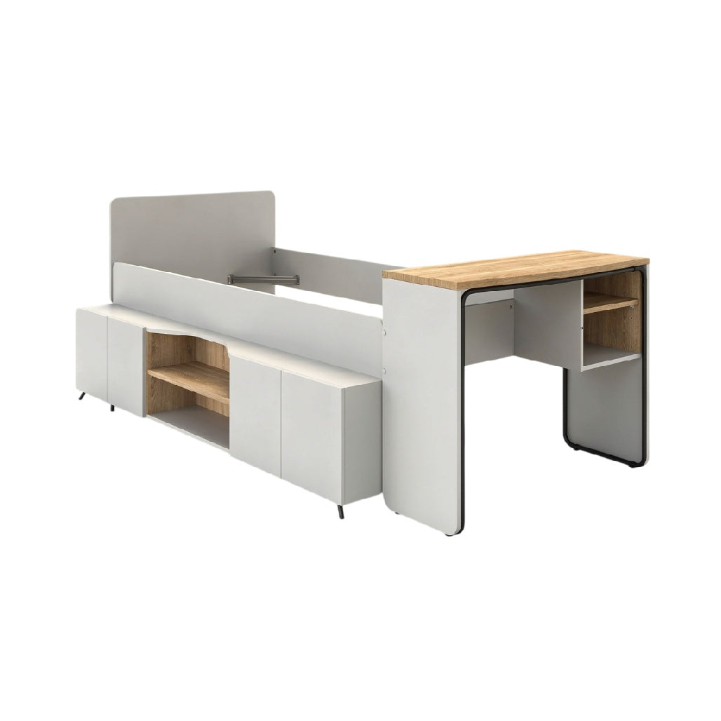 **Modulair Bureau met Opbergruimte en Eenvoudig Ontwerp**